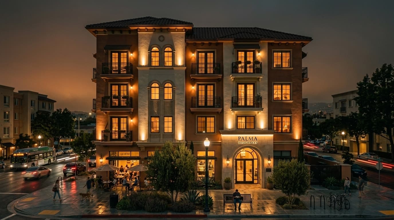 Night exterior render